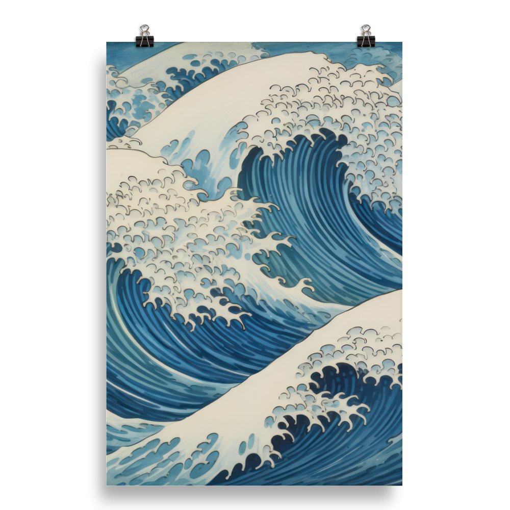"Blue Waves" Art Print - Lidia's