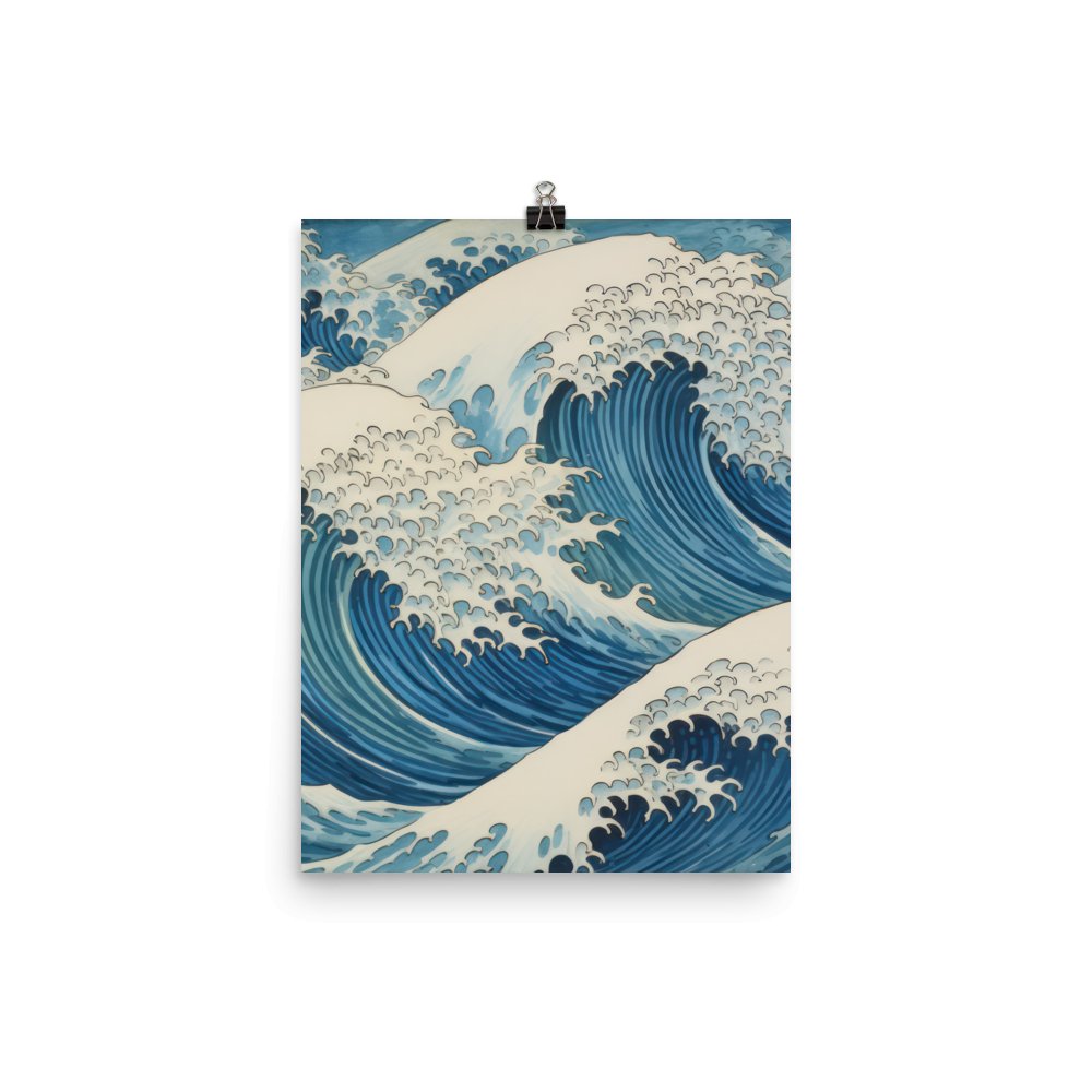 "Blue Waves" Art Print - Lidia's