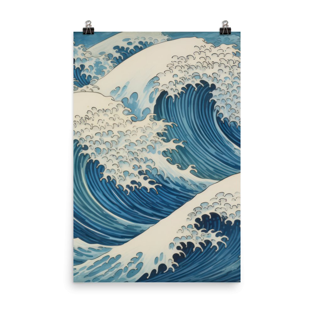 "Blue Waves" Art Print - Lidia's