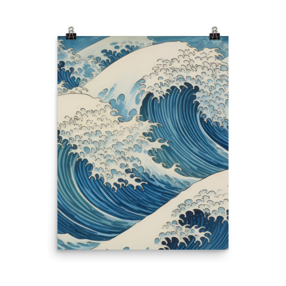 "Blue Waves" Art Print - Lidia's