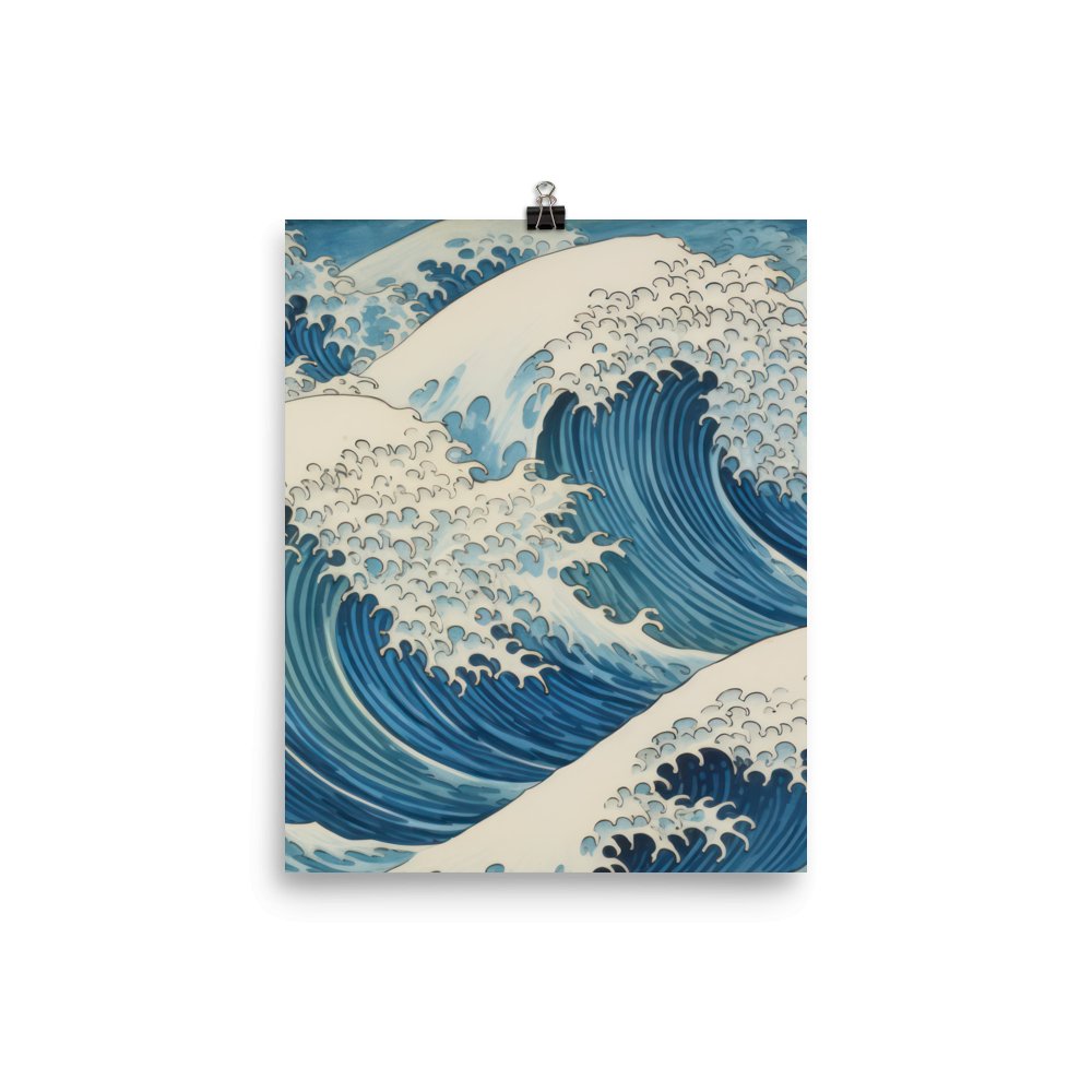 "Blue Waves" Art Print - Lidia's
