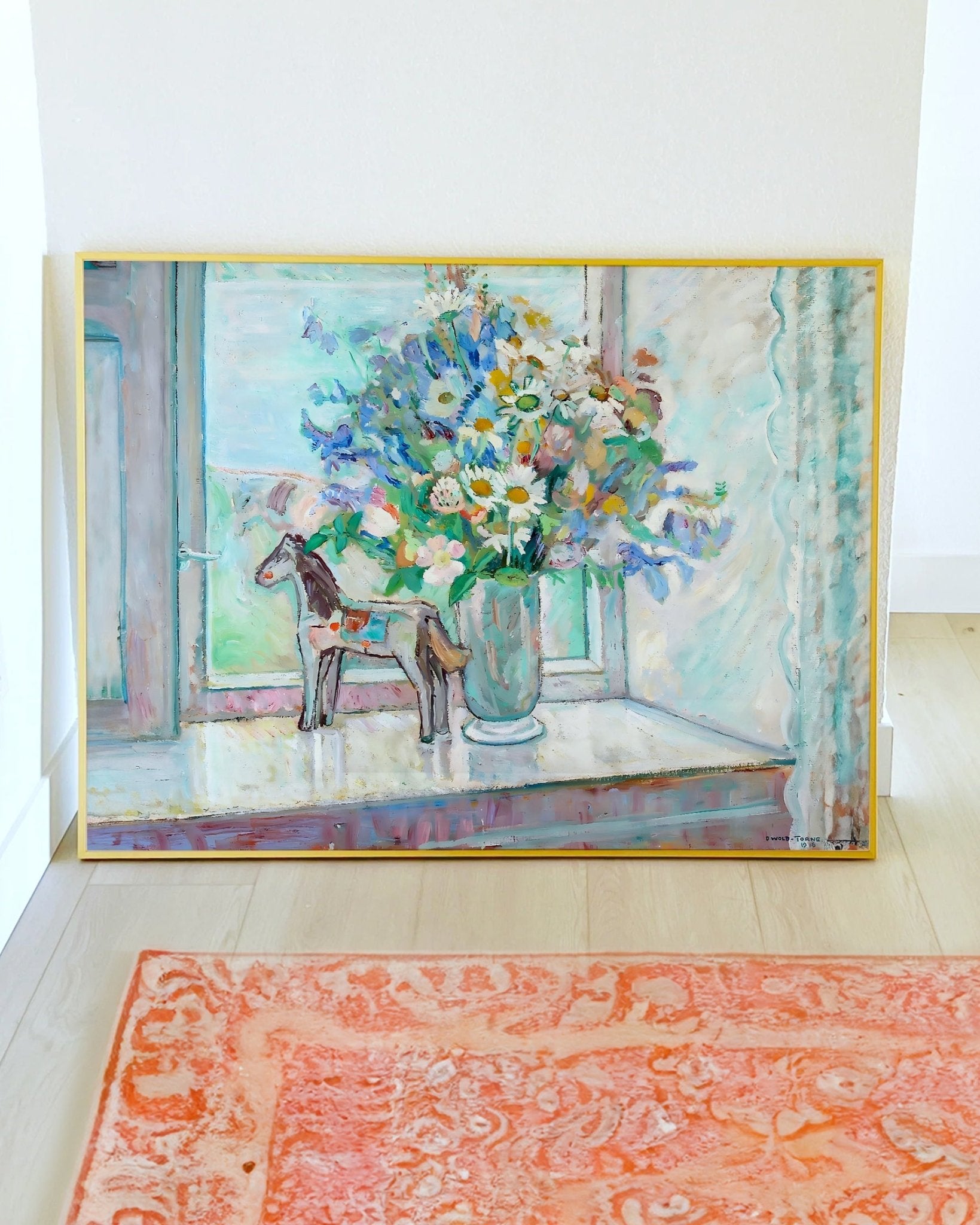 "Flowers & Dala Horse" Art Print - Lidia's