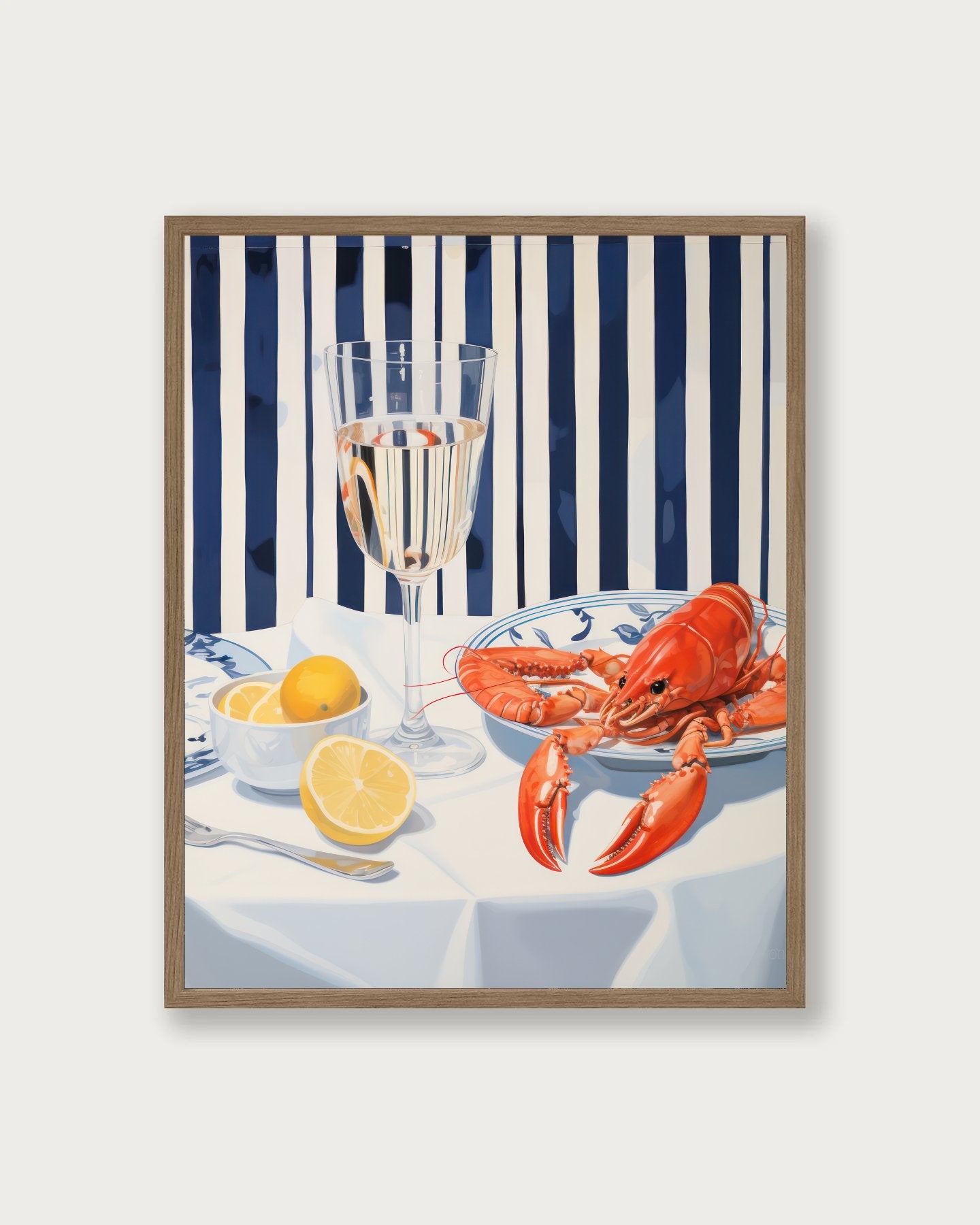 "Lobster & Wine" Art Print - Lidia's