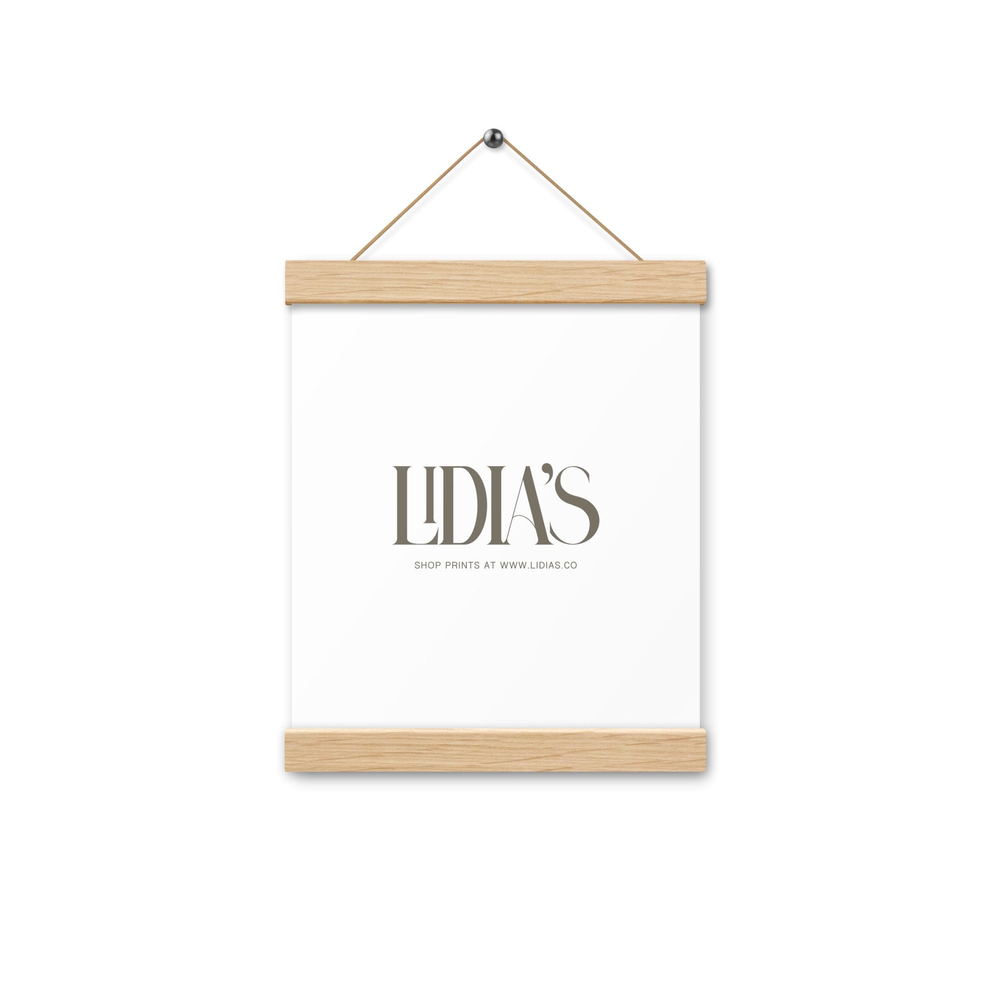 Oak Wood Print & Poster Hanger - Lidia's