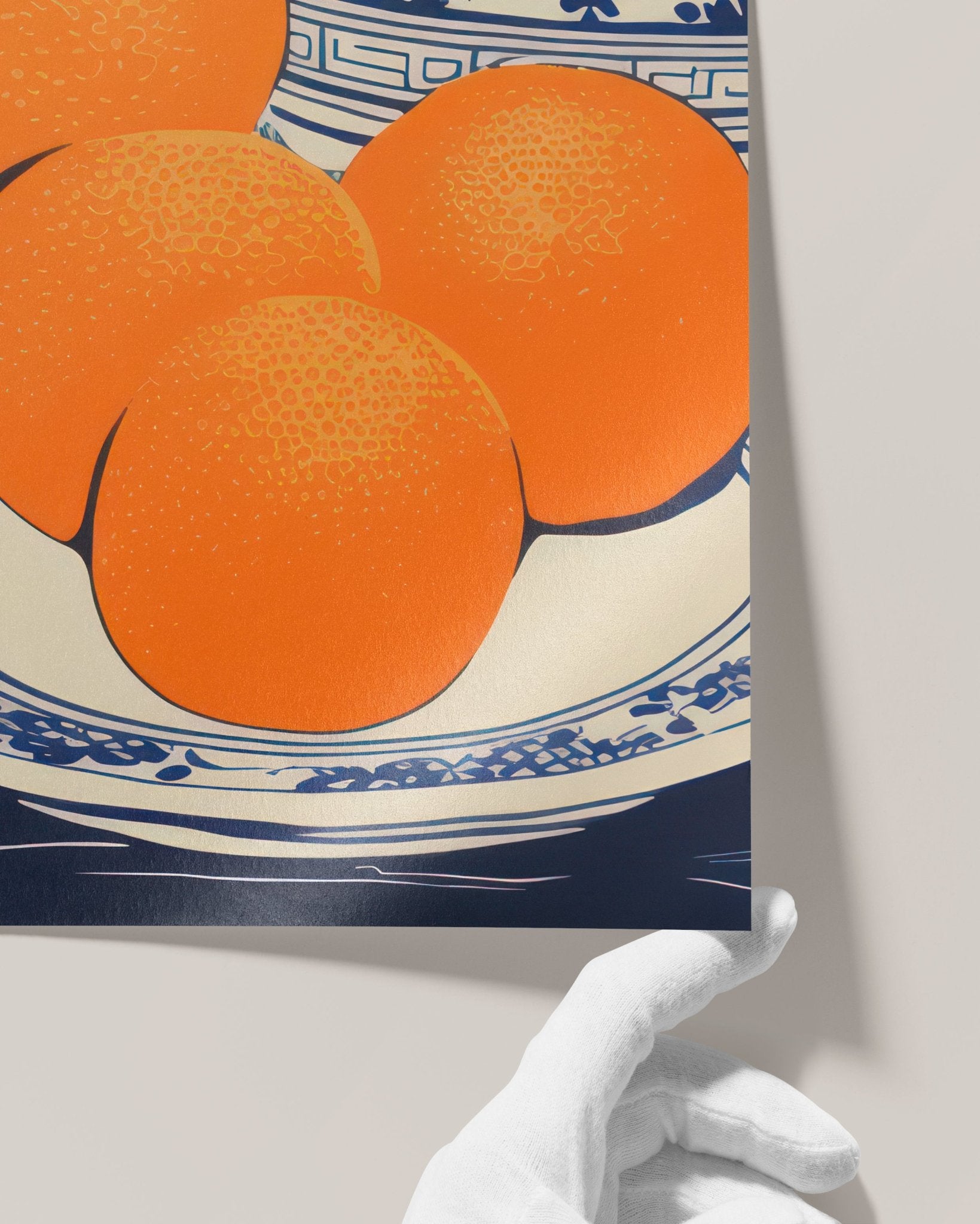 "Oranges in Blue" Art Print - Lidia's