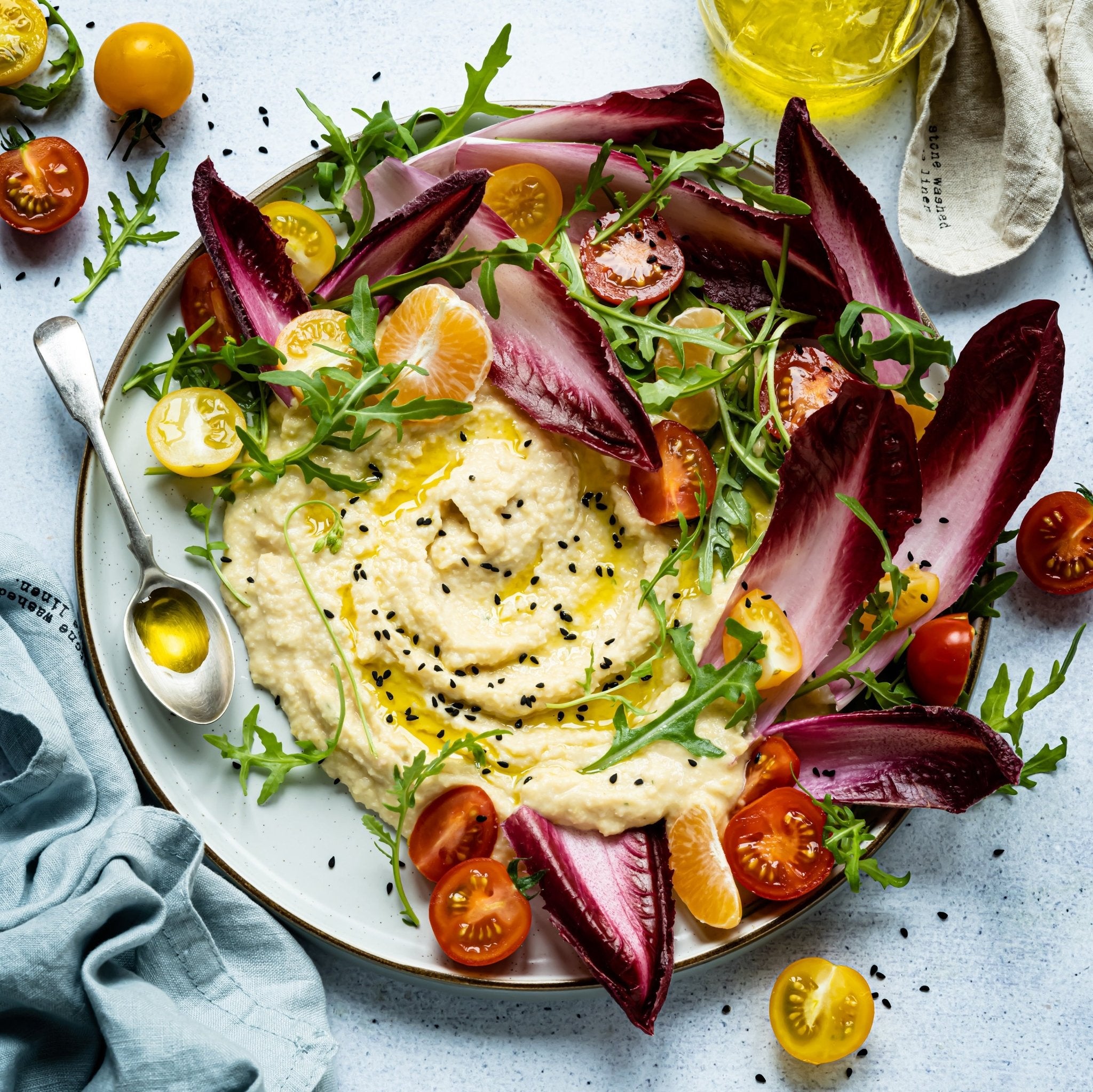 Classic Nigella Seed Hummus with Crudités - Lidia's