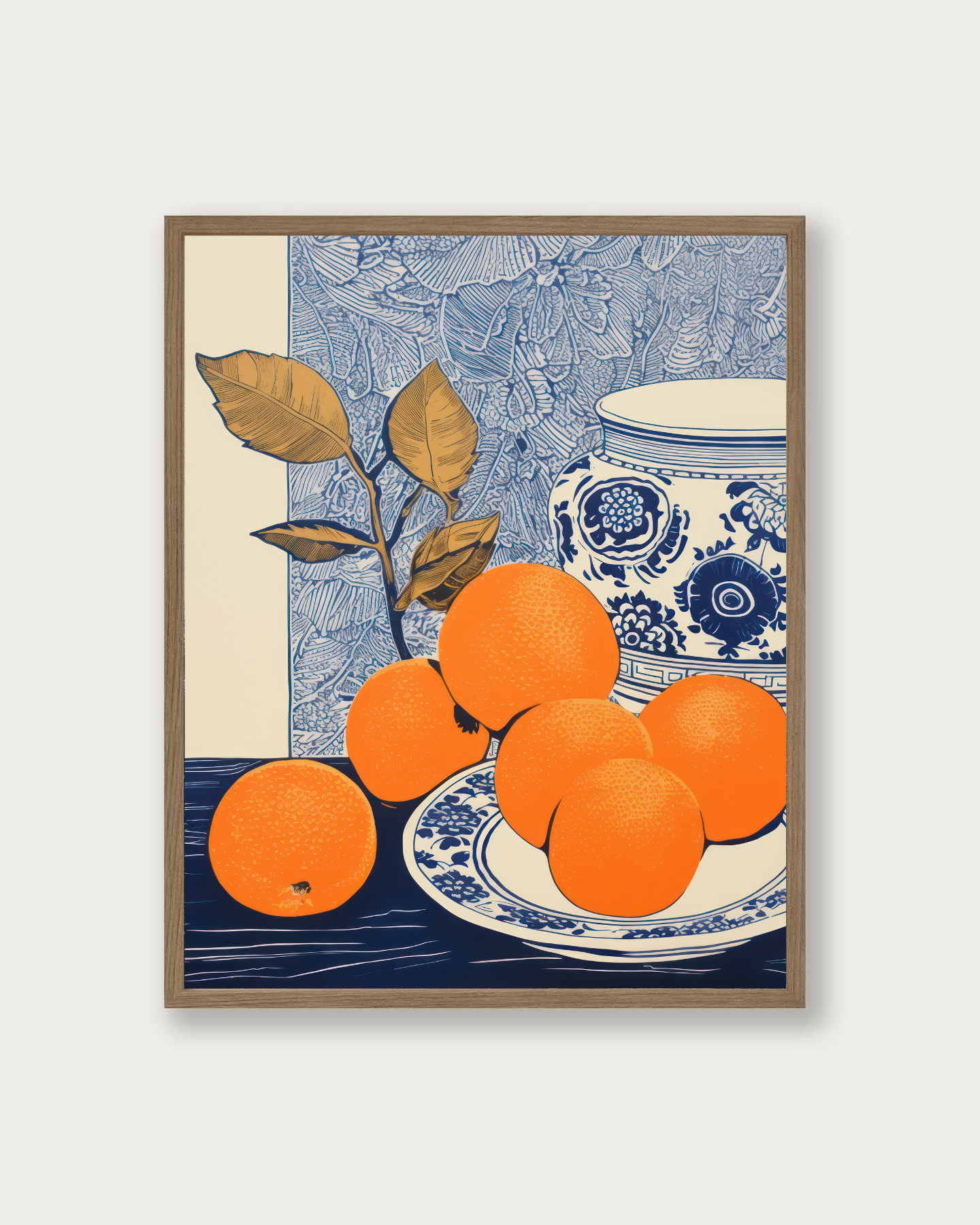 "Oranges in Blue" Art Print