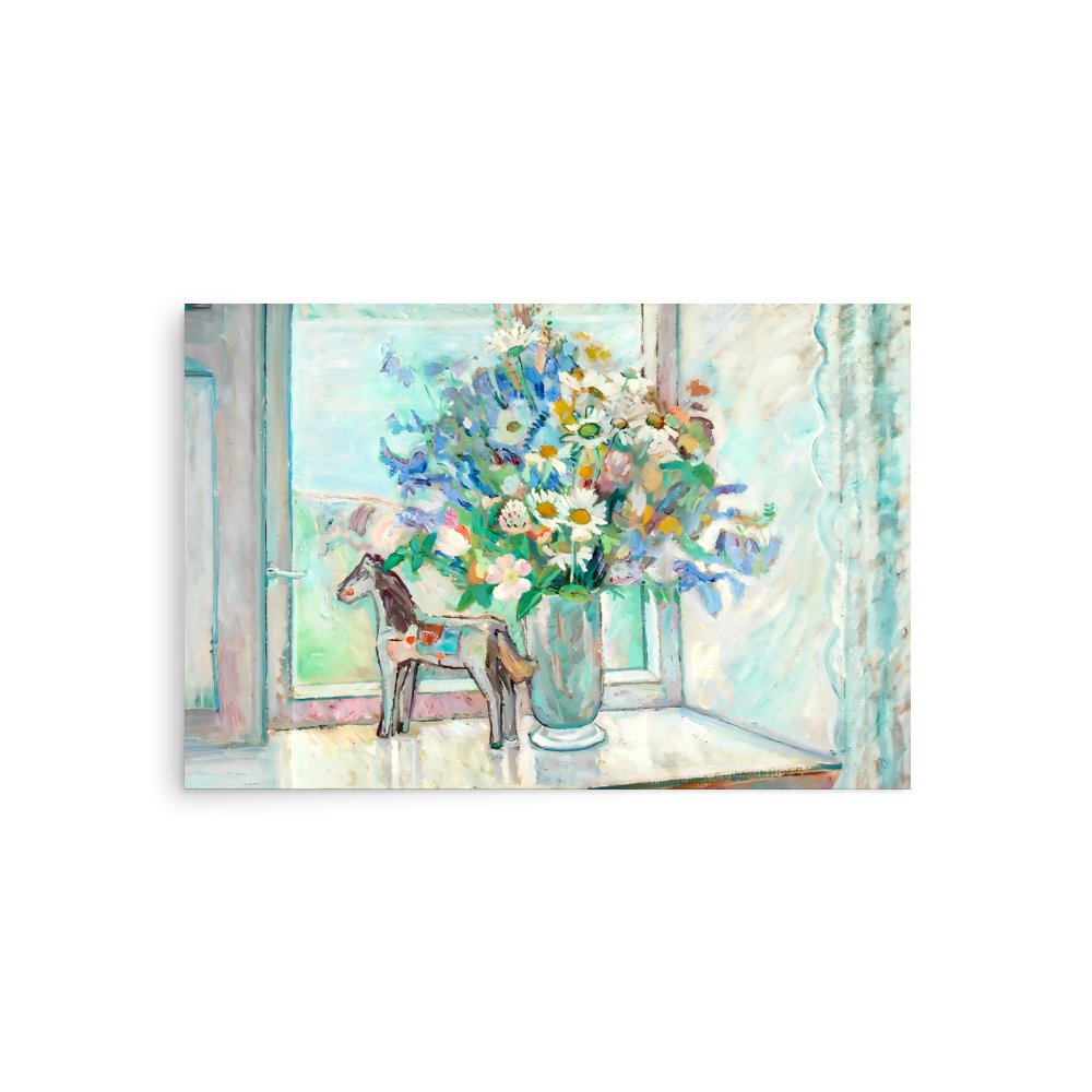 "Flowers & Dala Horse" Art Print - Lidia's