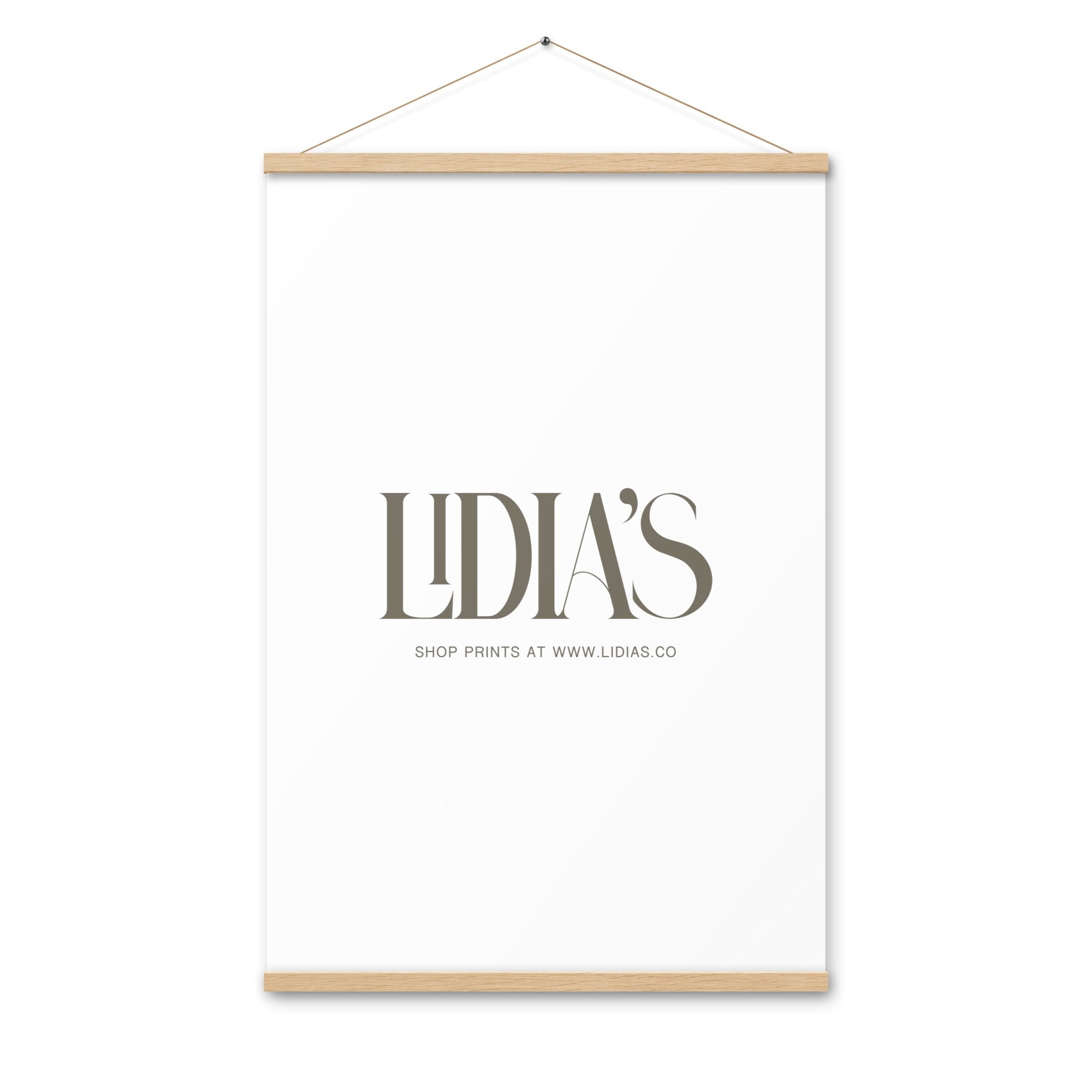 Oak Wood Print & Poster Hanger - Lidia's